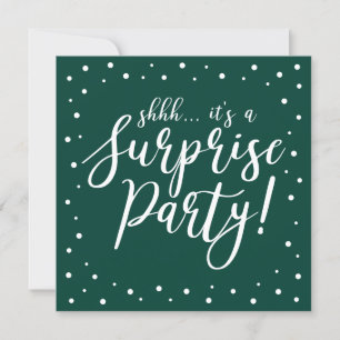 Groen & Wit   60ste Verjaardag Surprise Feest Kaart