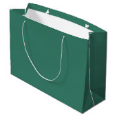 Groen & Wit Aangepaste Naam Groot Cadeauzakje (Achterkant Gekanteld)