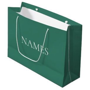 Groen & Wit Aangepaste Naam  Groot Cadeauzakje