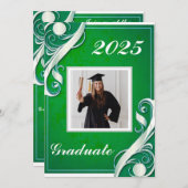 Groen Wit Afstuderen 2025 Kaart (Voorkant / Achterkant)