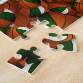 groen wit basketbal jongens meisjes team kleuren legpuzzel (Zijkant)