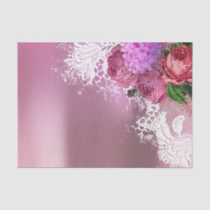 Groen Wit Bloem Roze Pioen Grijs Lila Bloemen Tissuepapier