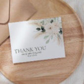 Groen Wit Bloemen Dank u kaart Flat VICTORIA