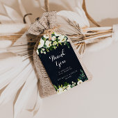 Groen Wit Bloemen Koninklijk Blauw Bruiloft Dank u Cadeaulabel