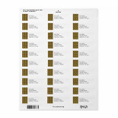 Groen Wit Bruin Polka Dots Patroon Etiket (Full Sheet)