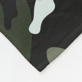 Groen wit camouflage legerpatroon fleece deken (Hoek)