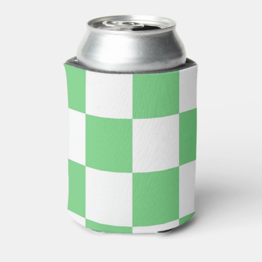 Groen Wit Checkerboard Classic Retro Controles Blikjeskoeler (Blikje Achterkant)