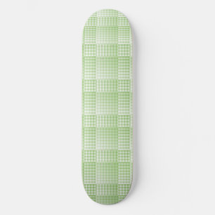 Groen Wit Dambord Abstract Patroon Skateboard