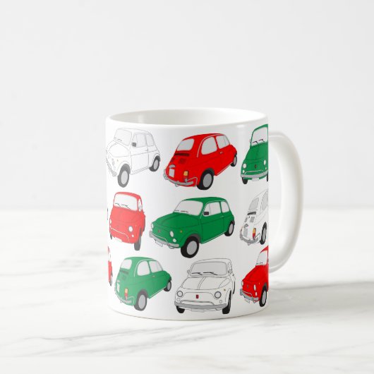 Groen, wit en rood  Italiaans autopatroon Mok (Voorkant rechts)