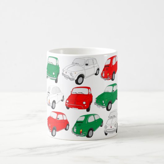 Groen, wit en rood  Italiaans autopatroon Mok (Center)