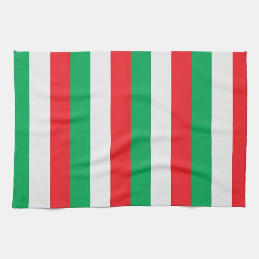 Groen, wit en rood - Italiaanse vlag Theedoek (Horizontaal)