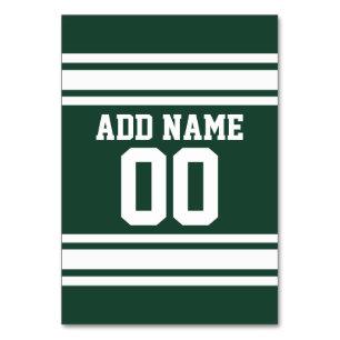 Groen wit Football Jersey - Aangepast nummer Kaart