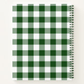 Groen-wit gecheckte schetsnotities notitieboek (Achterkant)
