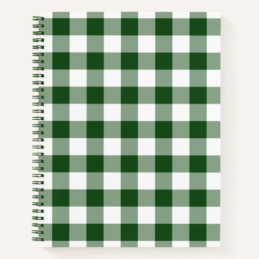 Groen-wit gecheckte schetsnotities notitieboek (Voorkant)