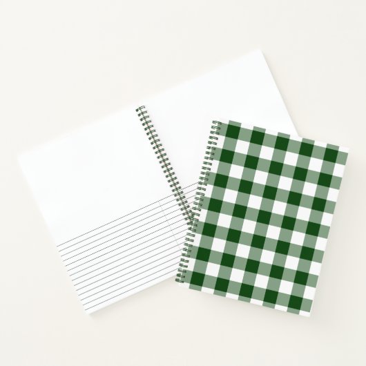 Groen-wit gecheckte schetsnotities notitieboek (Binnen)