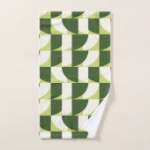 Groen Wit Geometrische Abstracte Kunst Bad Handdoek (Handdoek)