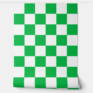 Groen Wit Geruit Check Wall Decor Behang