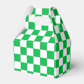 Groen wit geruit controlepatroon bedankdoosjes (Achterkant)