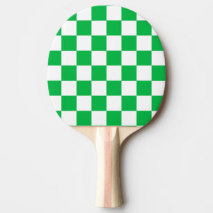 Groen wit geruit controlepatroon tafeltennisbatje