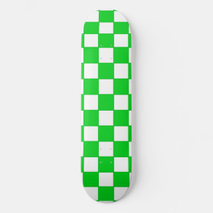 Groen & Wit Geruite Skateboarddek Skateboard