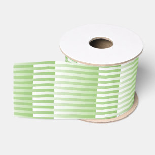 Groen wit gestreept patroon grosgrain lint