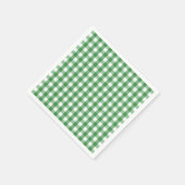 Groen wit Gingham controlepatroon Servetten (Hoek)