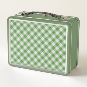 Groen wit gingham geplakt patroon