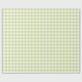 GROEN & WIT GINGHAM PLAID CADEAUPAPIER (Vlak)