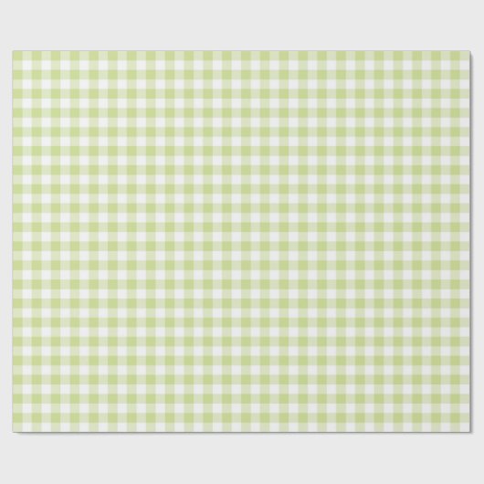 GROEN & WIT GINGHAM PLAID CADEAUPAPIER (Vlak)