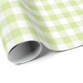 GROEN & WIT GINGHAM PLAID CADEAUPAPIER (Rol Hoek)
