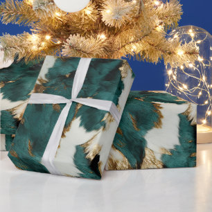 Groen Wit Goud Cadeaupapier