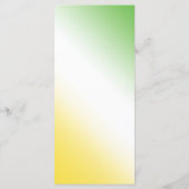 Groen Wit & Goud Jamaicaanse Diagonal Ombre Bruilo Menu (Achterkant)