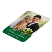 Groen Wit Goud Rollen, Shamrocks Fotomagneet Magneet (Linkerzijde)