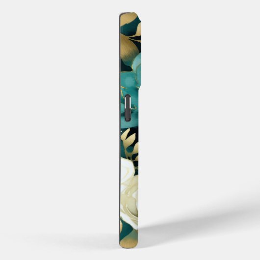 Groen Wit Goud Roos Bloemen Case-Mate iPhone Case (Achterkant / Rechts)