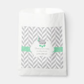 Groen, wit grijs Baby shower Bedankzakje (Voorkant)