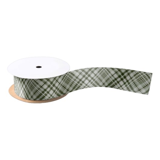 Groen-wit-grijs Jade Tartan plaid Lint (Spoel)