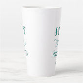 Groen Wit Handsome Quote Script Mannen Latte Mok (Voorkant)