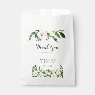groen wit herfst bloemen dank u bruiloft bedankzakje