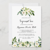 Groen Wit Herfst Bloemen Sip en See Kaart (Voorkant)