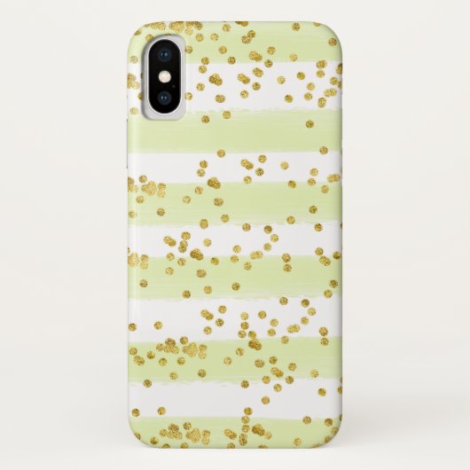 Groen, wit Hoesje-Mate Barely Daar iPhone X Hoesje (Achterkant)
