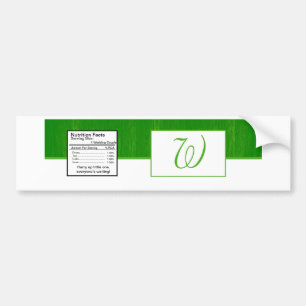 Groen/Wit Houten het Flessenetiket van het Korrelh Bumpersticker