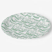 Groen Wit Inspirerend Vrede Papieren Bordje (Gekanteld)