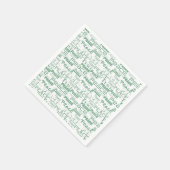 Groen Wit Inspirerend Vrede Servet (Hoek)