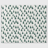 Groen wit kerstboom inpakpapier (Vlak)