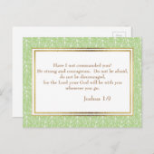 Groen wit leder Christelijk Bijbel Verse Briefkaar Briefkaart (Voorkant / Achterkant)