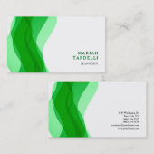 Groen wit minimalistisch oogmerk visitekaartje (Voorkant / Achterkant)