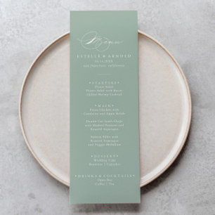 Groen wit modern menu