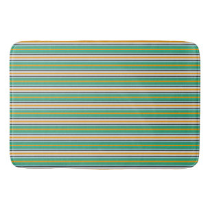 Groen wit Oranje striped patroon Badmat