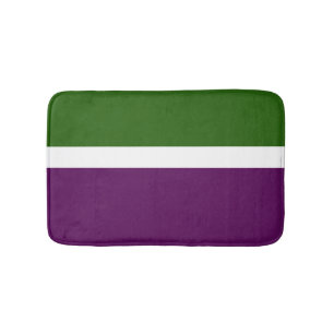 Groen Wit Paarse Plain Color Block Design Badmat