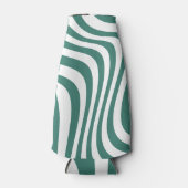 Groen-wit patroon Leggings Flesjeskoeler (Voorkant)